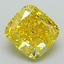 2.08 Ct. Fancy Vivid Yellow Cushion Lab Grown Diamond