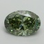 4.06 Ct. Fancy Vivid Green Oval Lab Grown Diamond