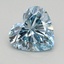 0.92 Ct. Fancy Intense Blue Heart Lab Grown Diamond