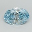 5.06 Ct. Fancy Vivid Blue Oval Lab Grown Diamond
