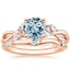 14KR Aquamarine Willow Bridal Set (1/4 ct. tw.), smalltop view