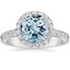 18K White Gold Sienna Halo Three-Quarter Coverage Diamond Ring (3/4 ct. tw.), smalltop view