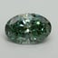 4.10 Ct. Fancy Vivid Green Oval Lab Grown Diamond