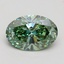 4.02 Ct. Fancy Vivid Green Oval Lab Grown Diamond