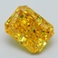 3.41 Ct. Fancy Vivid Yellow Radiant Lab Grown Diamond