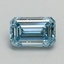 1.00 Ct. Fancy Vivid Blue Emerald Lab Grown Diamond