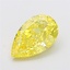 4.04 Ct. Fancy Vivid Yellow Pear Lab Grown Diamond