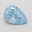 1.21 Ct. Fancy Vivid Blue Pear Lab Grown Diamond