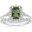 Platinum Nadia Halo Diamond Ring with Versailles Diamond Ring (3/8 ct. tw.)