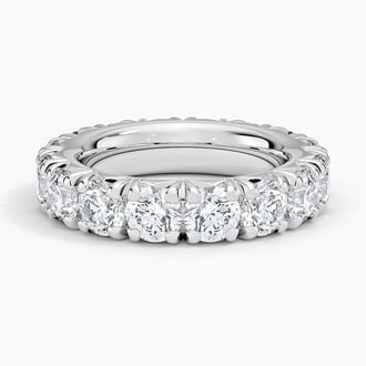French Pavé Eternity Diamond Ring (5 ct. tw.) in 14K White Gold