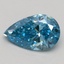 0.61 Ct. Fancy Vivid Blue Pear Lab Grown Diamond