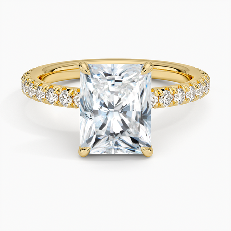 18K Yellow Gold Amelie Three-Quarter Coverage Diamond Ring