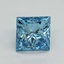 1.50 Ct. Fancy Vivid Blue Princess Lab Grown Diamond