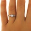 The Corsica Ring, smalltop view on a hand