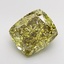 5.02 Ct. Fancy Intense Greyish Yellow Cushion Lab Grown Diamond