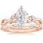 14K Rose Gold Willow Diamond Ring (1/8 ct. tw.) with Winding Willow Diamond Ring (1/8 ct. tw.)
