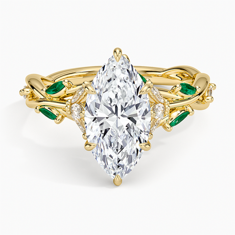 Secret Garden Lab Emerald and Diamond Ring