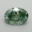 1.15 Ct. Fancy Vivid Pacific Green Oval Lab Grown Diamond
