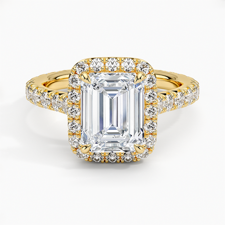 18K Yellow Gold Estelle Halo Diamond Ring (3/4 ct. tw.)