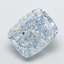 4.03 Ct. Fancy Intense  Blue Cushion Lab Grown Diamond