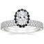 18K White Gold Waverly Diamond Ring with Black Diamond Accents with Luxe Sia Diamond Open Ring (1/5 ct. tw.)