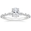 18K White Gold Versailles Hidden Halo Diamond Ring, smalltop view
