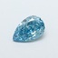 1.02 Ct. Fancy Vivid  Blue Pear Lab Grown Diamond