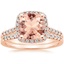 14KR Morganite Odessa Diamond Ring (1/5 ct. tw.) with Sonora Diamond Ring (1/8 ct. tw.), smalltop view