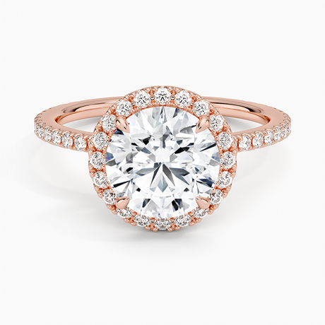 14K Rose Gold Waverly Halo Diamond Ring (1/2 ct. tw.)