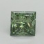 1.50 Ct. Fancy Vivid Green Princess Lab Grown Diamond