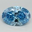 5.02 Ct. Fancy Vivid Blue Oval Lab Grown Diamond