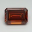 10.56 Ct. Fancy Vivid Orange Emerald Lab Grown Diamond