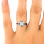 The Deandra Ring, smalltop view on a hand