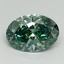 2.33 Ct. Fancy Vivid Green Oval Lab Grown Diamond