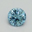 0.61 Ct. Fancy Vivid Blue Round Lab Grown Diamond