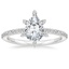 18K White Gold Phoebe Diamond Ring, smalltop view