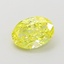 1.00 Ct. Fancy Vivid  Yellow Oval Lab Grown Diamond