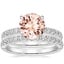 18KW Morganite Luxe Heritage Diamond Bridal Set, smalltop view