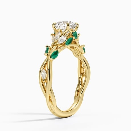 Secret Garden Lab Emerald and Diamond Ring