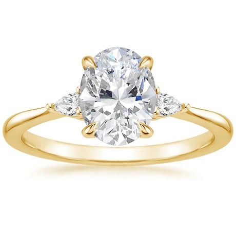 18K Yellow Gold Aria Contoured Diamond Bridal Set