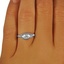 The Edwina Ring, smalltop view on a hand
