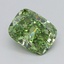 1.06 Ct. Fancy Vivid  Green Cushion Lab Grown Diamond
