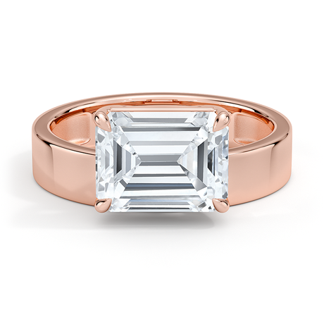 14K Rose Gold Peyton Floating Diamond Solitaire Ring