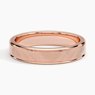 Maverick 4.5mm Wedding Ring in 14K Rose Gold