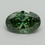 1.01 Ct. Fancy Vivid Green Oval Lab Grown Diamond