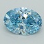 1.51 Ct. Fancy Vivid  Blue Oval Lab Grown Diamond