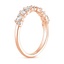 14K Rose Gold Olivetta Half Coverage Diamond Ring, smallside view
