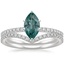 Platinum Ballad Diamond Ring (1/8 ct. tw.) with Flair Diamond Ring (1/6 ct. tw.)