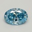 1.06 Ct. Fancy Vivid Blue Oval Lab Grown Diamond