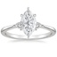 18K White Gold Aria Three Stone Diamond Ring (1/10 ct. tw.), smalltop view